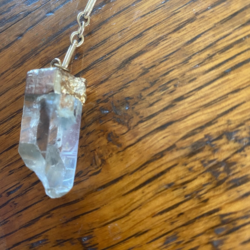 Quartz mala necklace.